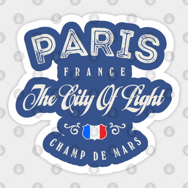 Paris France Vintage Sticker by Designkix